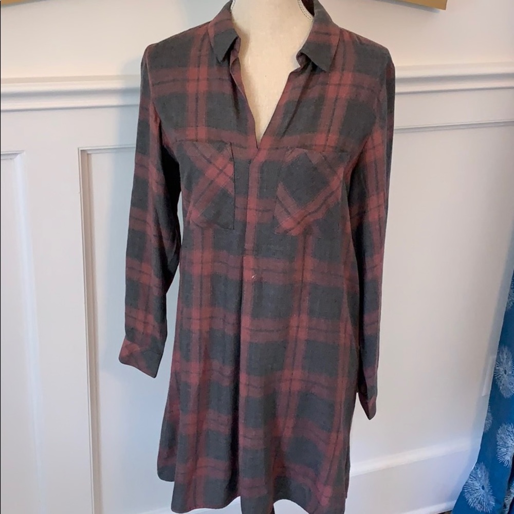 Anthropologie plaid dress